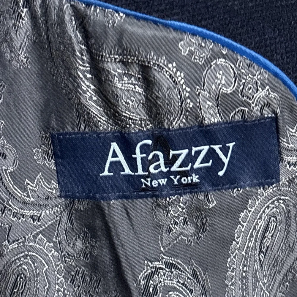 Afazzy Sport Coat 46L Navy Blue Corduroy Blazer Jacket Classic Casual‎ Business